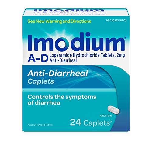 Imodium A-D Diarrhea Relief Caplets, Loperamide Hydrochloride, 24 ct