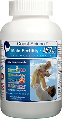 Coast Science Male Fertility MFSg5 - Sperm Count and Semen Booster Fertility Supplement For Men - Includes Prenatal Vitamins and PQQ - 120 Capsules
