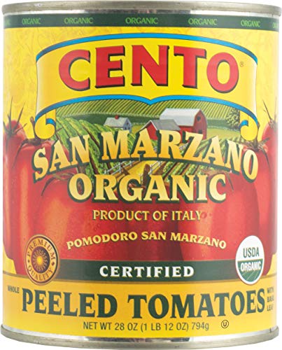 Cento San Marzano Organic Peeled Tomatoes, 28 Ounce (Pack of 6)