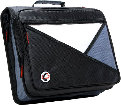 Case-it Universal 2-Inch 3-Ring Zipper Binder, Holds 13 Inch Laptop, Black, LT-007-BLK