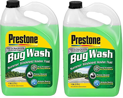 Prestone AS657 Bug Wash Windshield Washer Fluid, 1 Gallon (Pack of 2)