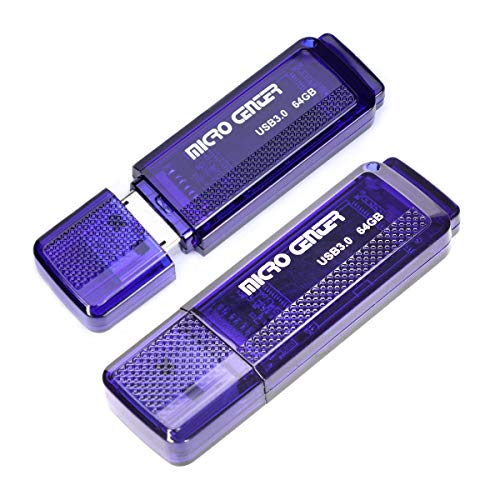 Micro Center SuperSpeed 2 Pack 64GB USB 3.0 Flash Drive Gum Size Memory Stick Thumb Drive Data Storage Jump Drive (64G 2-Pack)