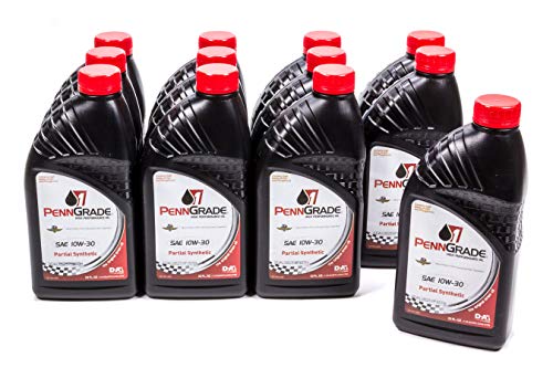 Brad Penn Oil 009-7150-12PK 10W-30 Partial Synthetic Racing Oil - 1 Quart Bottle, (Case of 12)