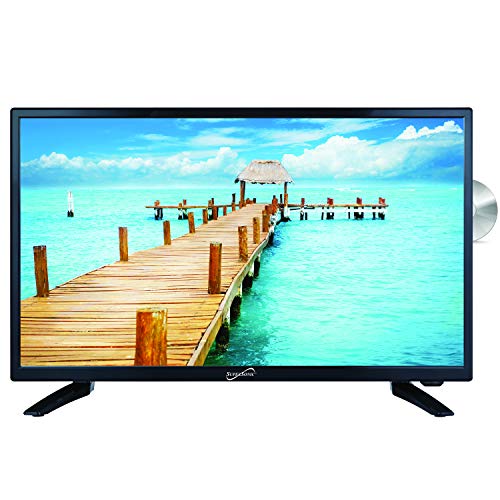 SuperSonic SC-2412 LED Widescreen HDTV & Monitor 24', Built-in DVD Player with HDMI, USB, SD & AC/DC Input: DVD/CD/CDR High Resolution and Digital Noise Reduction