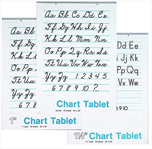 School Smart Spiral Bound Ruled and Unruled Chart Tablet Assortment - 24 in x 32 in - Pack of 12