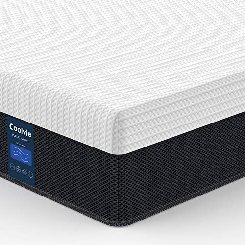 Full Mattress 10 Inch, Coolvie Memory Foam and Innerspring Hybrid Mattress in a Box, Medium Firm Feel, Motion Isolation Pocket Coil with Cool Memory Foam, Risk-Free 100 Night Trial, 10 Year Warranty