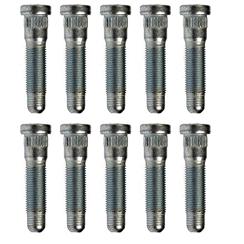 10 Pack 65.4 mm Long Serrated Wheel Studs with 15.70 mm Knurl and M14-1.50 Thread