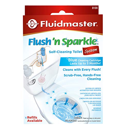 Fluidmaster 8100 Flush 'n Sparkle Automatic Toilet Bowl Cleaning System, Blue