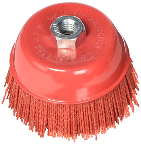 Al's Liner ALS-6CB 6 Inch Abrasive Nylon Bristle Cup Brush, 180 Grit