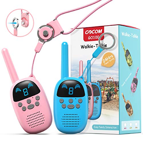 GOCOM Walkie Talkies for Kids, Kids Toys Handheld Child Gift Walky Talky, Two-Way Radio Boys & Girls Toys Age 4-12, for Indoor Outdoor Hiking Adventure Games