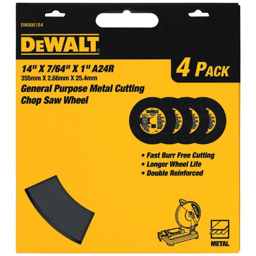 DEWALT Cutting Wheel for Chop Saw, Metal Cutting, 14-Inch (DW8001B4)