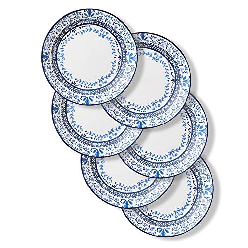Corelle Chip Resistant Dinner Plates, 6-Piece, Portofino
