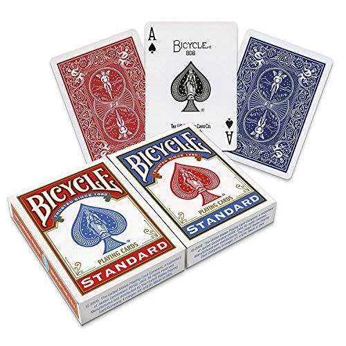 Bicycle Playing Cards - Poker Size - 2 Pack, RED & BLUE