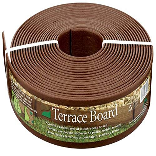 Master Mark Plastics 93340 Terrace Board Landscape Edging Coil 3 Inch by 40 Foot, Brown