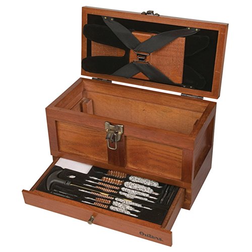 Outers 70084 25 - Piece Universal Wood Gun Cleaning Tool Chest (.22 Caliber and up), Multi, One Size