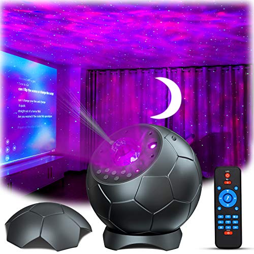 Laser Star Projector, Lupantte Nebula Galaxy Projector with Soothing Aurora Effects, with Moon, Bluetooth and Sound Activated, Starry Galaxy Light Projector for Bedroom, Party Décor, etc.