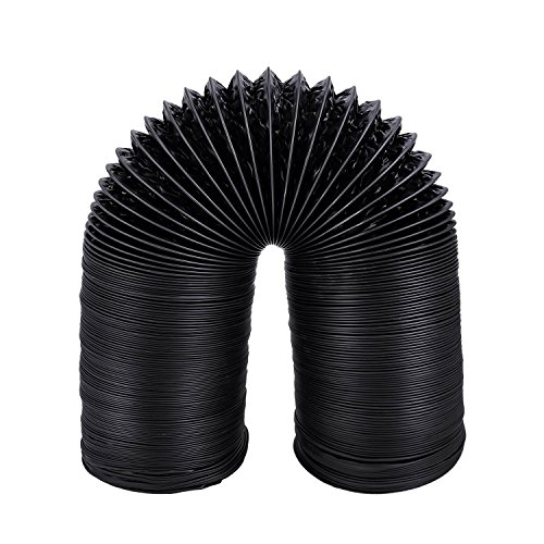 Hon&Guan 3 inch Air Duct - 16 FT Long, Black Flexible Ducting HVAC Ventilation Air Hose for Grow Tents, Dryer Rooms,Kitchen