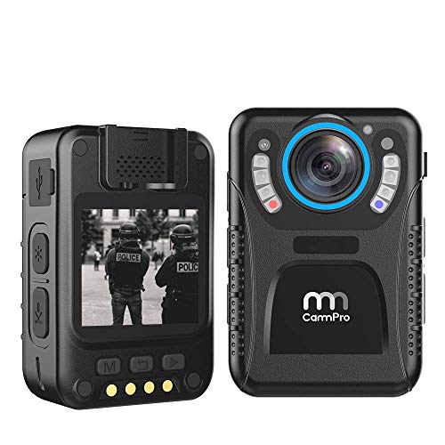 CammPro 128GB Body Worn Camera H.265 Coding 11 Hours Recording Ultralight 1440P HD Video Body Camera, Night Vision, Premium Surveillance Pocket Wearable Camera Recorder for Security and Personal Use