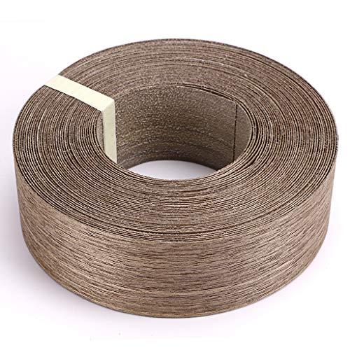 Skelang Walnut Wood Veneer Edge Banding Preglued Iron-on with Hot Melt Adhesive Edgebanding Flexible Wood Tape (2'×50')