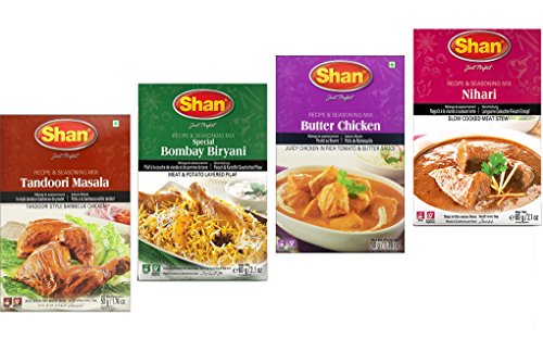 Shan Spices - Variety Combo #1 (Tandoori, Butter Chicken, Bombay Biryani, Nihari)