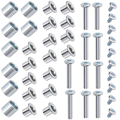 TOBWOLF 8PCS Inline Skate Replacement Shaft, Aluminum Alloy Skate Wheel Bearing Spacer, Roller Blade Replacement Accessories with Axle, Axle Screw, Side Plug, Wrench