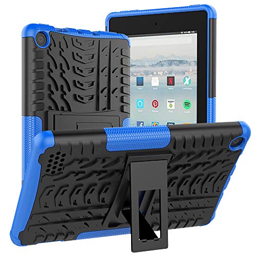 ROISKIN Amazon Fire 7 inch Tablet Case with Kickstand 9th Generation 2019 Release and 7th Generation 2017 Release Rugged PC Soft TPU Impact Resistance Protective Case for All-New Kindle HD 7,Blue