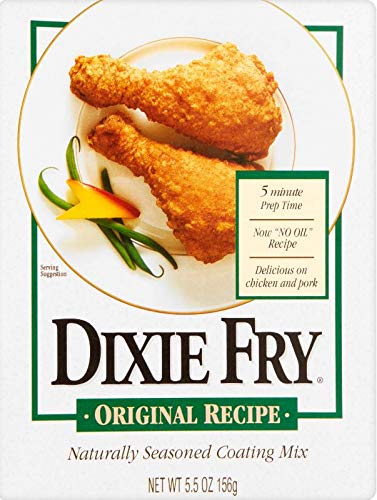 Dixie Fry Original Recipe Naturally Seasoned Coating Mix, 10-Ounce Packages (Pack of 12)
