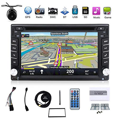 BOSION Navigation Win CE product 6.2-inch Double DIN in Dash Car Dvd Player Car Stereo Touch Screen Support SWC USB Sd Mp3 FM AM Radio for Universal Car With Backup Camera