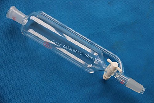 Lab Glass 500ml Pressure Equalizing Funnel 24/40 Joint, Addition Funnel with PTFE Stopcock