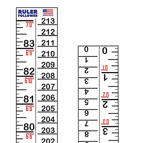 Height Indicator Adhesive Ruler - American-Made 7 Foot Ruler on a Sticker Roll