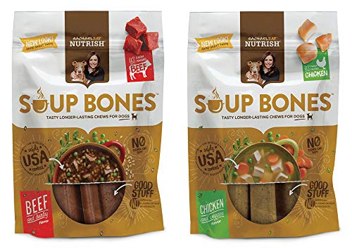 Rachael Ray Nutrish Soup Bones Dog Treats 2 Pack Bundle 6.3oz Packs