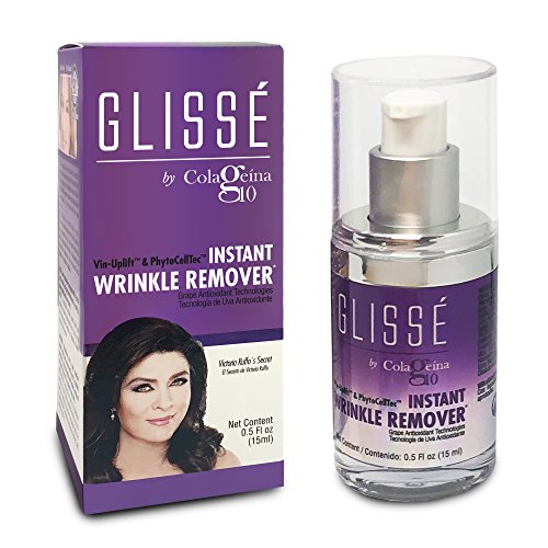 Glissé by Colageina 10 Instant wrinkle remover gel. Reduce the appearance of lines and eye puffiness, skin lifting with tightening effect that lasts up to 8 hours. Visible results in 90 secs or less