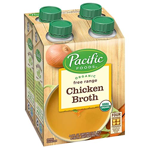 Pacific Foods Organic Free Range Chicken Broth, 8oz, 24-pack Keto Friendly