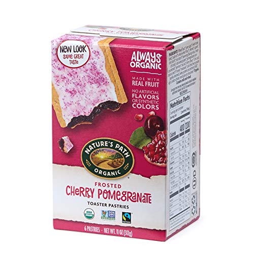 Nature's Path Organic Toaster Pastries, Frosted Cherry Pomegranate, 6 Count