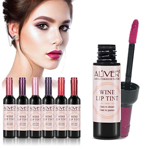 6 Colors/Set Wine Lipstick Matte Long Lasting Waterproof Lip Tint Set Lip Gloss Lip Stain