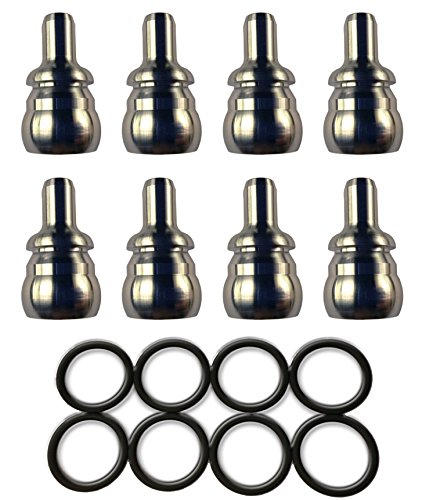 HHC Diesel ~ FORD 6.0L LeakProof Nipple Cups/Ball Tube Kit! Includes 8-LeakProof Nipple Cups and 8-Heavy Duty Viton Seals ~ F60L-8NIPPLE