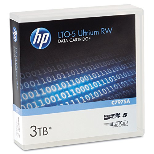 HP C7975A 1/2-Inch Ultrium LTO-5 Cartridge, 2775ft, 1.5TB Native/3TB Compressed Capacity