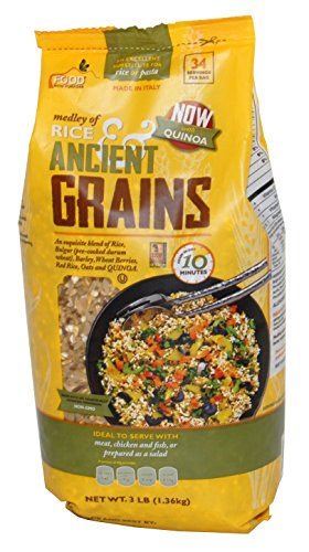 Medley of Rice & Ancient Grains 3lbs (Rice, Bulgur, Barley, Wheat Berries, Red Rice, Oats and Quinoa) Cook Time 10 Min