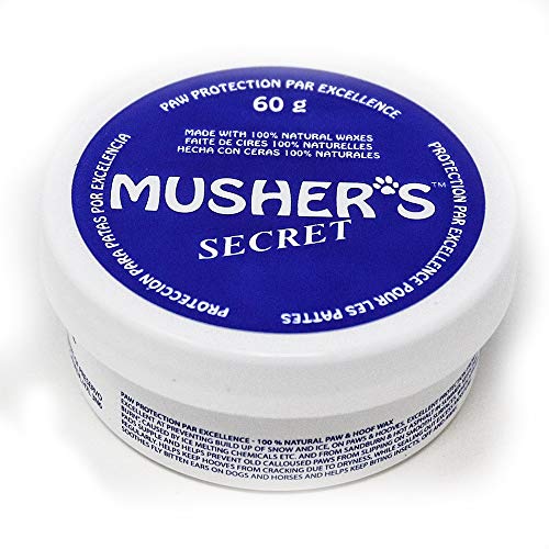 Musher's Secret Dog Paw Wax (2.1 Oz): All Season Pet Paw Protection Against Heat, Sand, Snow. with Beeswax, Great for Dogs, Cats, Horses, and Chickens