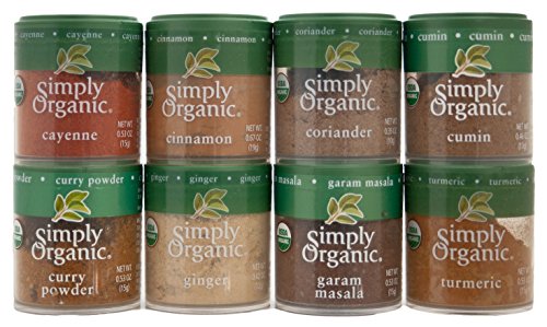 Indian Spices Set From Simply Organic with 8 Spices