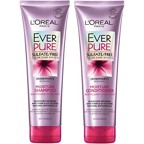 L'Oréal Paris Hair Care EverPure Moisture Sulfate Free Shampoo & Conditioner Kit for Color-Treated Hair, Moisturizes + Replenishes Dry Hair, Combo (8.5 Fl. Oz each)