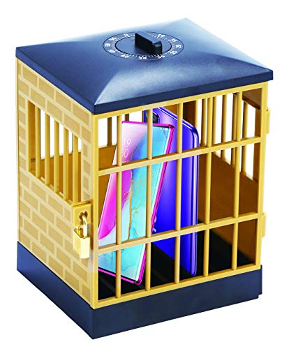 Sturdy Cell Phone Jail with Timer, Cell Lock-Up to Keep You Away from Your Cell Phone, Set Timer Within 60 Minutes and Ring (Yellow)