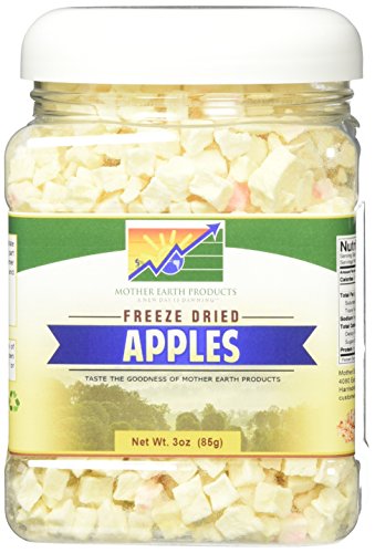 Mother Earth Products Freeze Dried Apples, Net Wt 3oz (85g)