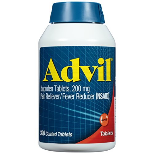 Advil Coated Tablets Pain Reliever and Fever Reducer, Ibuprofen 200mg, 300 Count, Fast-Acting Formula for Headache Relief, Toothache Pain Relief and Arthritis Pain Relief