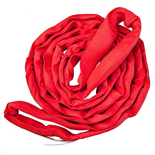 VULCAN Round Sling - Heavy Duty - 10 Foot - Red - Safe Working Load of 13,200 lbs. (V), 10,600 lbs. (C) and 26,400 lbs. (B)