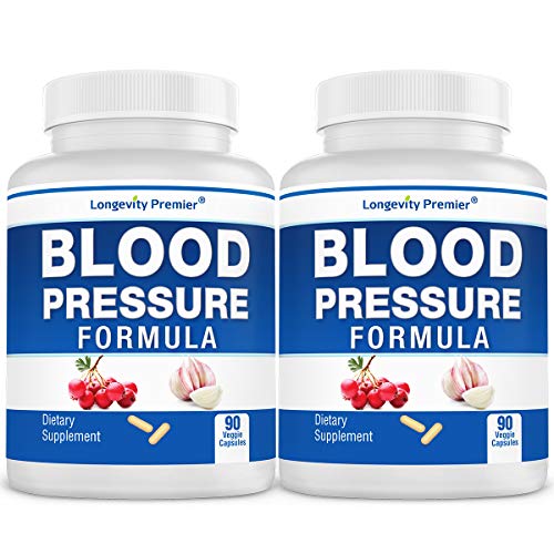 [2-Bottle Value Pack] Longevity Blood Pressure Formula -Scientifically formulated with Hawthorn & 12+ top Quality All Natural Herbs