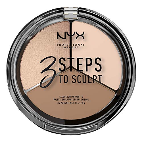 NYX PROFESSIONAL MAKEUP 3 Steps to Sculpt Face Sculpting Palette, Fair