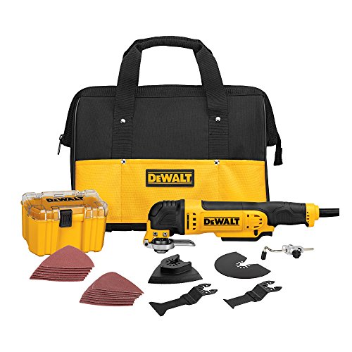 DEWALT Oscillating Tool Kit, Corded, 3-Amp, 29 Pieces (DWE315K)