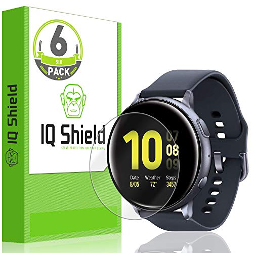 IQ Shield Screen Protector Compatible with Samsung Galaxy Watch Active2 (44mm, 2019)(6-Pack) LiquidSkin Anti-Bubble Clear Film
