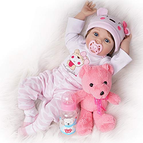 Justtoyou Silicone Reborn Baby Dolls Reborn Dolls Baby Dolls That Look Real,22 Inches